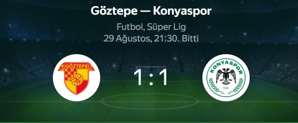 Göztepe ve Konyaspor berabere kaldı